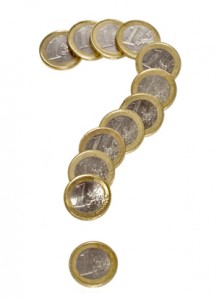 geld vraagtekeen